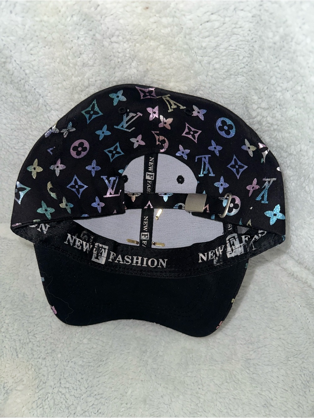 Black Monogram Multicolor Baseball Cap. Unbranded. New - Picture 2 of 2